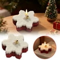 thumbnail image 2 of Christmas Snow Flower Winter Scented Candle Soy Wax Aromatherapy Candle Christmas Holiday Party Decoration, 2 of 7