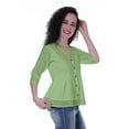 thumbnail image 2 of Moomaya Womens Cotton Peplum Top V-Neck Cotton Tunic Ethnic Blouse, 2 of 7