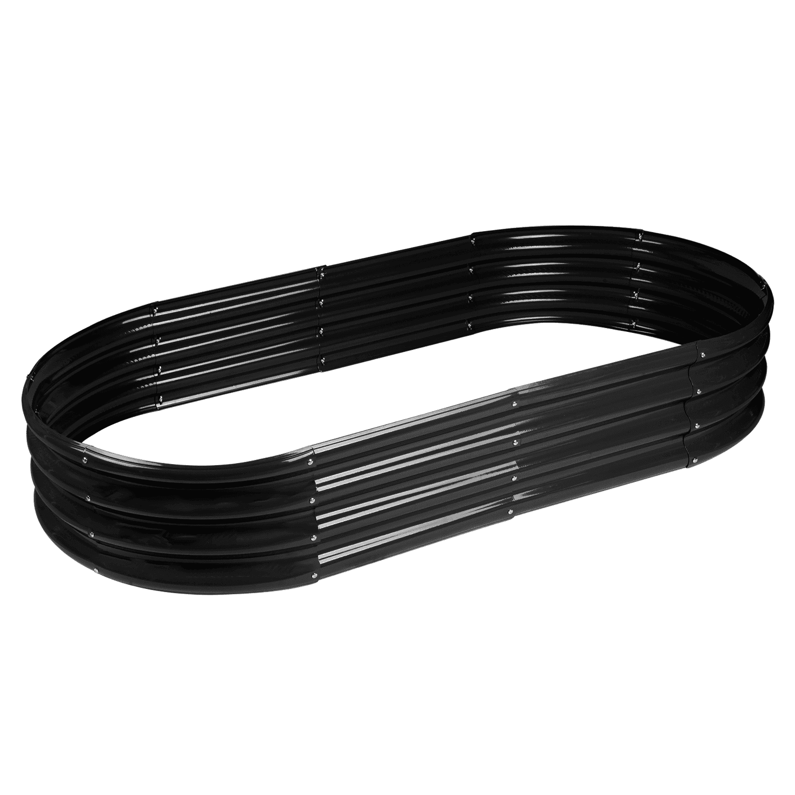 Asotewt Raised Garden Bed 5ft Oval Large Rot-Resistant Galvanized Metal Planter Box, 60"D x 29"W x11"H,Black