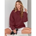 thumbnail image 5 of Women's Long Sleeve Sweatshirt Casual Crewneck Loose Fit Pullover Hoodie Fleece Fall Tops, 5 of 17