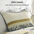 thumbnail image 5 of Bedduvit Floral King Quilt Sets - 100% Cotton Striped Patchwork Gray/Cream/Yellow King Size Quilts, Lightweight Summer Botanical Print Reversible Bedspread, Vintage Decor Coverlet for King Bed-98x106, 5 of 12