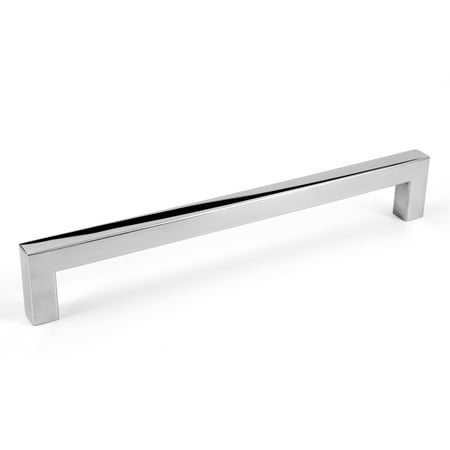 Handle Polish (Celeste Designs Square Bar Pull Modern Cabinet Handle Polished Chrome Stainless Steel 12mm 8