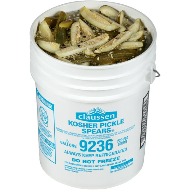 CLAUSSEN Dill Pickle Spears, 5 gal. Pail, 220280 Count