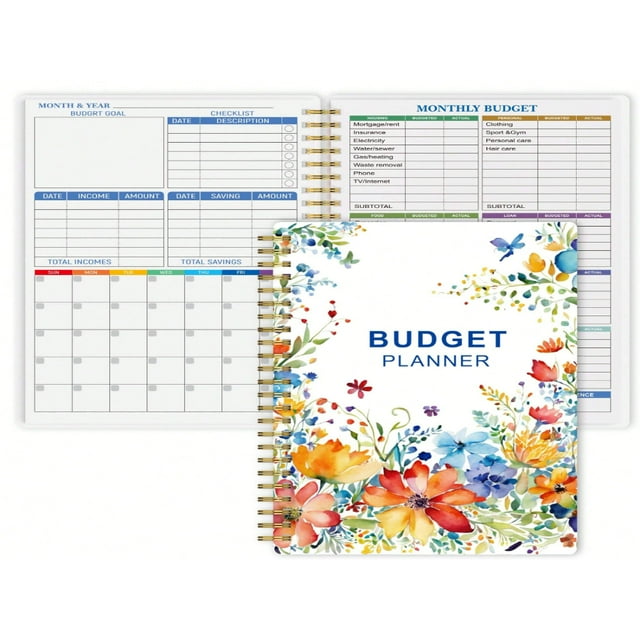 LNGOOR 1pc Budget Planner - Monthly Finance Organizer With Expense Tracker Notebook To Manage Your Money Effectively Undated Finance Planner/Account Book Start Anytimem-A5(8.6x5.9 Inchs