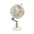 thumbnail image 1 of Marble Globe Deco 79, color verde azulado con base de mármol, 18 x 18 x 28 cm, 1 of 6