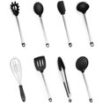 thumbnail image 1 of Utensilios de cocina, utensilios de cocina con el doble de comodidad, juego de utensilios de cocina de 8 piezas (juego de utensilios de cocina de 8 piezas en caja de color, negro), 1 of 5