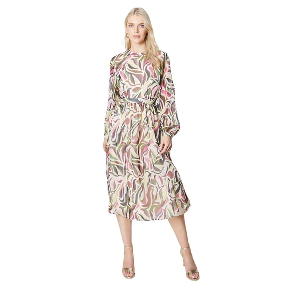 Principles Femmes Abstraite Plissée Robe Midi