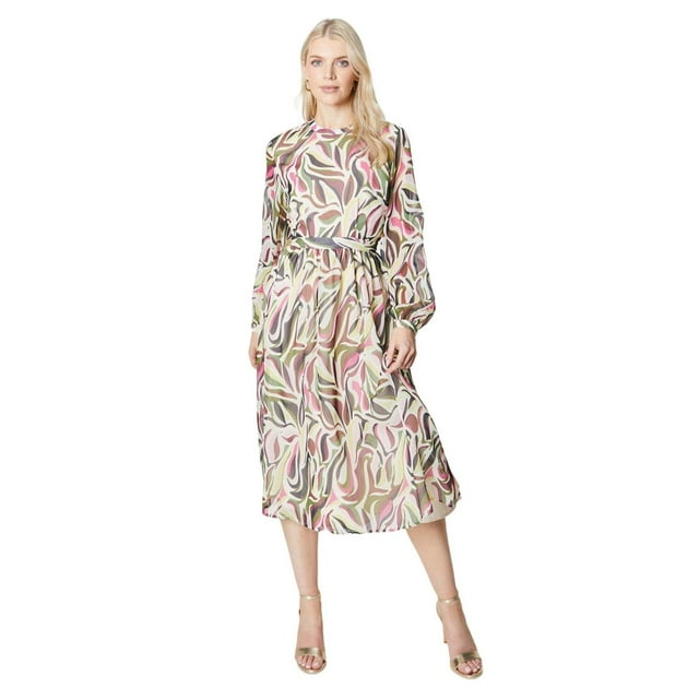 Principles Femmes Abstraite Plissée Robe Midi