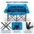 thumbnail image 6 of Slsy Double Camping Chair, Extra Padded Loveseat for 3 Prson Heavy Duty Folding Loveseat with Cup Holders for Camping, Fishing, or Hunting, 6 of 6