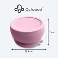 thumbnail image 3 of Octopod Silicone Baby Suction Bowl With Lid - Toddler & Baby Bowls, Baby Food Containers, Spill Proof Bowls For Toddlers, Suction Baby Bowls With Lids, Food Grade Silicone Baby Bowl (Pink Lavender), 3 of 5