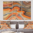 thumbnail image 1 of Designart - Abstract Gilded Orange Waves - Contemporary Gallery-wrapped Canvas, 1 of 2