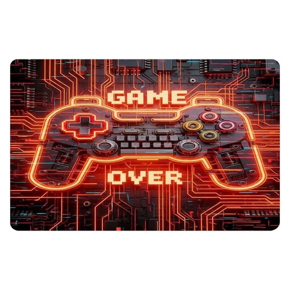 Gaming Theme Carpet for Living Room and Bedroom | Soft Non Polyester Rug with Playful Controller Pattern for Kids Room and Home Décor