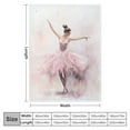 thumbnail image 4 of COMIO  Ballet Throw Blanket Pink Ballerina Girl Pattern Bed Throws for Kids Girls Music Dance Theme Flannel Blanket for Couch Sofa Cozy Luxury Bed Blankets, Throw Size, 4 of 6