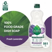 (2 pack) Seventh Generation Liquid Dish Soap, Dishwashing Liquid, Lavender Flower & Mint, 19 fl oz