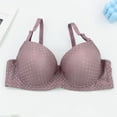 thumbnail image 5 of Gfyviroh Women's Underwire Bra Full Coverage Comfort Support T-Shirt Bra Polka Dot Back Closure Everyday Bras,Sizes 36B-46D, 5 of 9