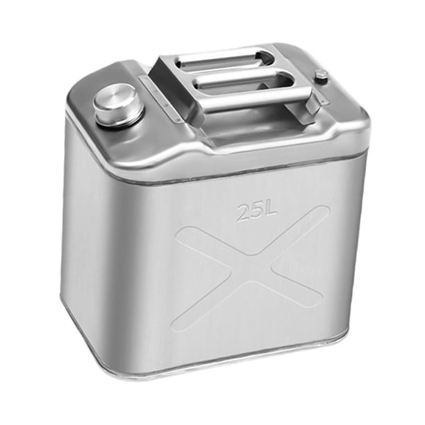 Contenedor de almacenamiento de agua para acampar, bidón de gasolina portátil de acero inoxidable 304 25 litros