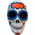 thumbnail image 2 of Adorno Calavera Sugar Skull Azul Decoración Día de Muertos Catrina, 2 of 5