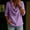 Purple, variant on Ayolanni Solid Blouses for Women Cowl Neck Cotton 3/4 Sleeve Blouse Casual Fitted Daily Shirts Tops for Women 2026 Black L