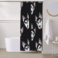 thumbnail image 6 of Shower Curtain, Cute Cartoon Husky Funny Waterproof Fabric Plastic Shower Curtain, Drying Fast Bathroom Curtain with 9 Buttonholes, Ruffle Shower Curtain 60x72in, 6 of 8