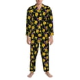 thumbnail image 3 of Vsdgher Daisies Flowers Mens Pajama Set, Soft Warm Long Sleeve Sleepwear, Cozy Button-Down Pjs for Men-X-Large, 3 of 7