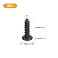 thumbnail image 2 of Uxcell 1/4 x 3/4" Tornillo autorroscante de cabeza plana Phillips, paquete de 25 tornillos de cabeza redonda de acero inoxidable 304 (negro), 2 of 6