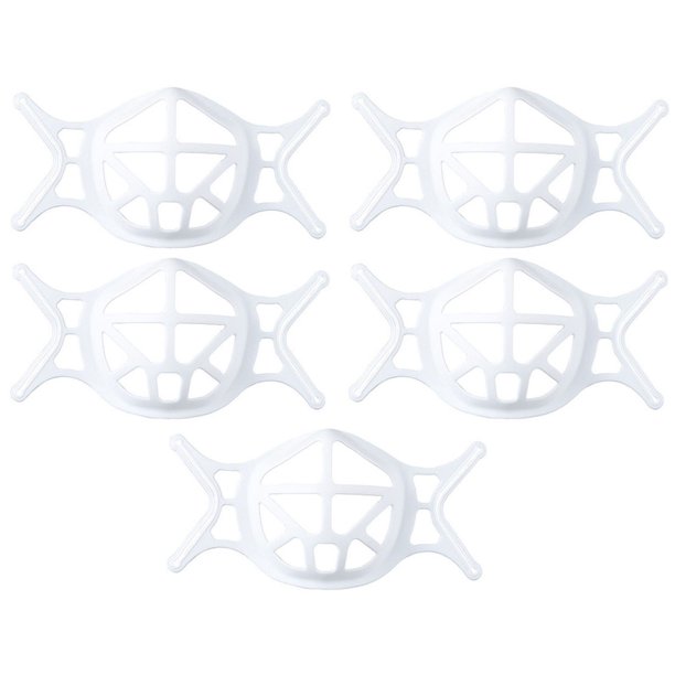 Dinheiro 5 piezas de silicona blanca 3D soporte de máscara facial protectores de máscara para debajo de la máscara espaciadores para más espacio para respirar soporte de inserción de máscara