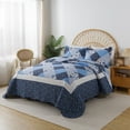 thumbnail image 2 of EWAYBY Blue Microfiber Quilts, King, Reversible, 2 of 8
