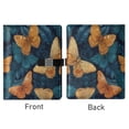 thumbnail image 2 of Leather Notebook with Pen Holder Writing Notepad Includes 100 Pages Lined Journal Teal and Orange Butterflies, 2 of 6