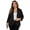 Black, variant on Womens Plus Size Casual Blazer Office Open Front 3/4 Sleeve Cardigans Jacket Work Suit