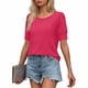 thumbnail image 4 of Ounisa Womens 2025 Summer Sweater Top Short Sleeve Blouses Dressy Casual Shirts Business Tops Cute Vacation Tunic, 4 of 7