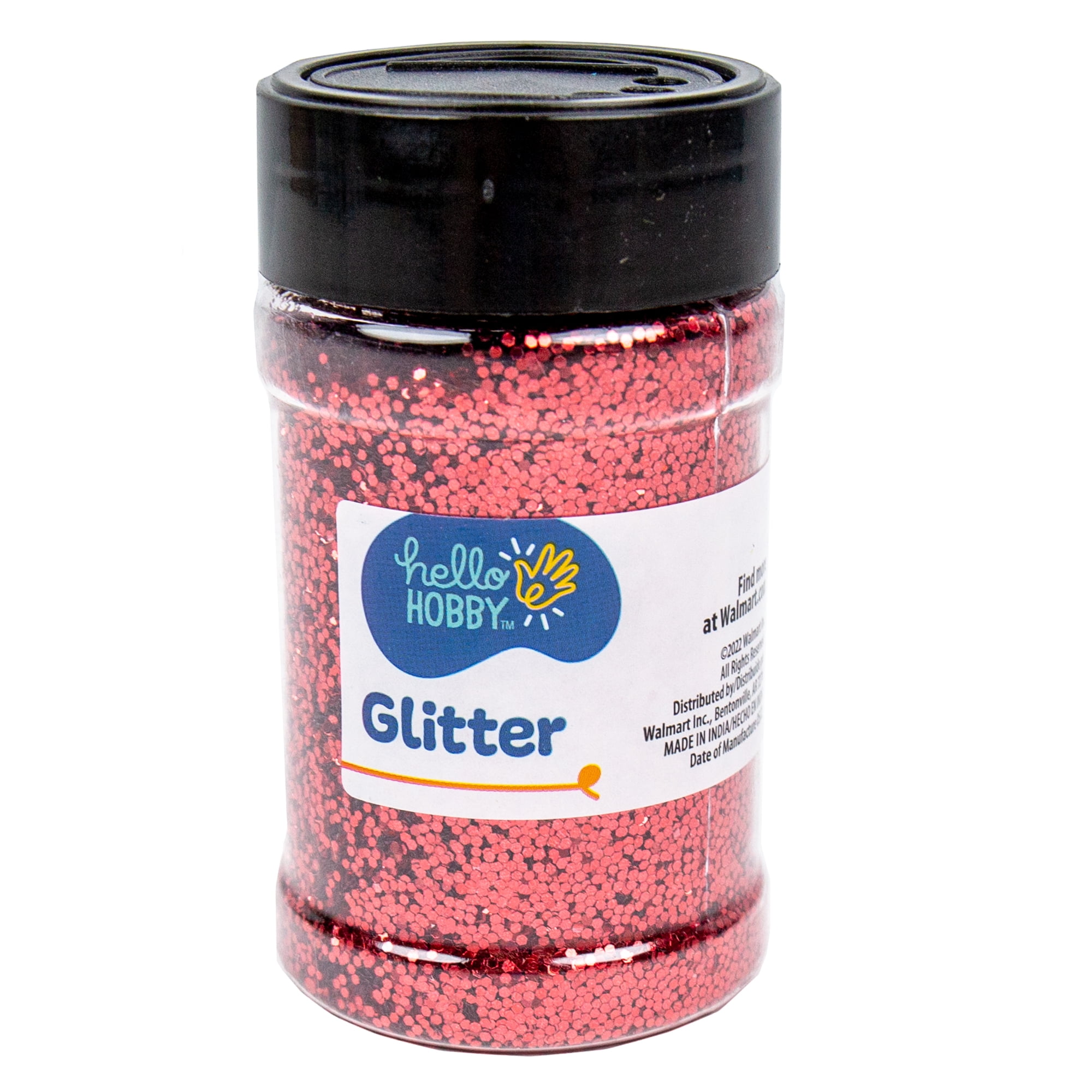 Hello Hobby Red Glitter Shaker, 4 oz.