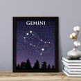 thumbnail image 3 of Designs ByLITA Gemini Zodiac Sign Night Sky, 11 x 14 White Wall Print Inspirational (Framed) | Home and Office Decor | Astrology Star Sign Bedroom Decoration | Perfect Gift, 3 of 4