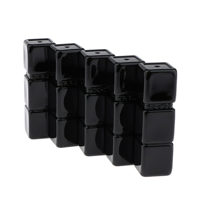5 uds Tubos de brillo de labios Bálsamo de Zulema Tubo de lápiz labial vacío negro