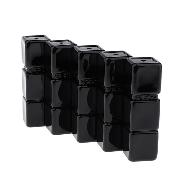 Paquete De 5 Tubos De Lápiz Labial Vacíos, Contenedor De Lápices Labiales Hechos , De Lápiz Labial De Material Plástico Para Lápiz Labial Negro