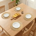 thumbnail image 3 of Farmhouse Round Placemats Set of 6 Woven Placemats for Dining Table Decor, Washable Kitchen Table Mat for Holiday Gold 15inch, 3 of 6