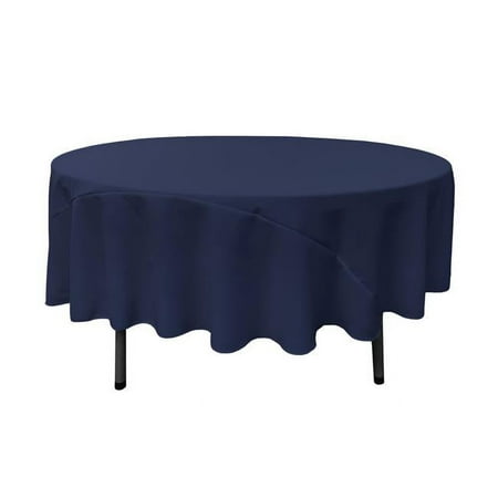 

TCpop90R-NavyP72 Polyester Poplin Tablecloth Navy - 90 in. Round