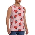 thumbnail image 2 of Daiia Strawberries Printed Men's Tank Tops,Casual Soft Sleeveless Gym Muscle Shirts Bodybuilding Tee-3X-Large, 2 of 8