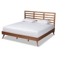 thumbnail image 2 of Baxton Studio Shiro Mid-Century Engineered Wood Platform Bed, King, Ash Walnut, 2 of 9