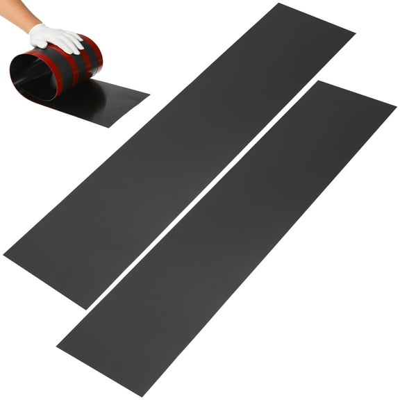 HONMEET Self Adhesive Kickplate For Doors Interior Black Stainless Steel 2Pcs