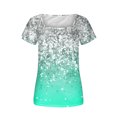 thumbnail image 4 of Blusa suelta de manga corta con cuello en V informal estampada a la moda para mujer OAVQHLG3B Store  lin121212, 4 of 4