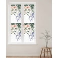 thumbnail image 2 of Window Privacy Film Spring Floral Leaves Stained Glass Window Film Decorative Sun Block Window Cover Rustic Watercolor Flowers Window Clings Static Adhesive Sticker for Bathroom 23.6"x78.7", 2 of 6