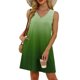 thumbnail image 5 of Vestido Corto para Mujeres Verano sin Mangas Cuello en V, Impresión de Moda con Bolsillos, Poliéster de Algodón Casual, 5 of 9
