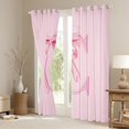 thumbnail image 3 of jejeloiu Girl Personalized Gifts Blackout Curtains Set of 2 (52x84 Each),Pink Letter C Window Curtains,Cartoon Cute Bowknot Curtains and Drapes For Princess,Lightweight Room Decoration, 3 of 6