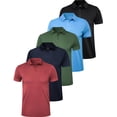 thumbnail image 1 of OYGSieg Polo de manga corta de secado rápido, paquete de 5, talla XL, 1 of 7