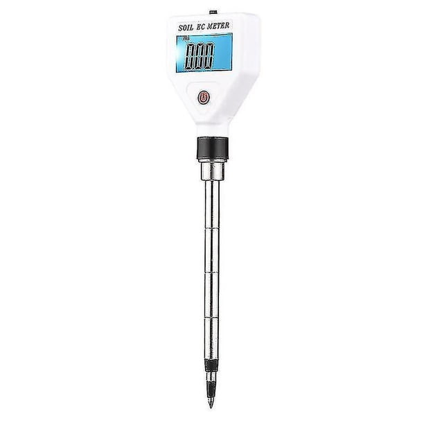 Medidor Digital Ec de suelo, probador de suelo con pantalla de retroiluminación, probador portátil de salinidad del suelo para invernadero, jardín, granja, huerto (hy)
