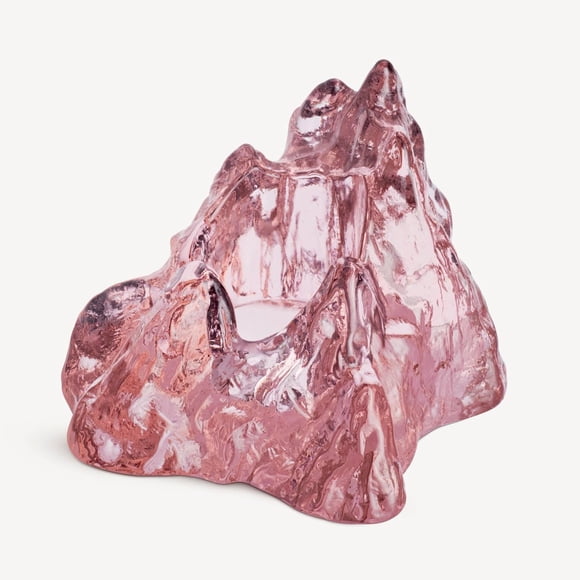 Kosta Boda The Rock Votive Pink