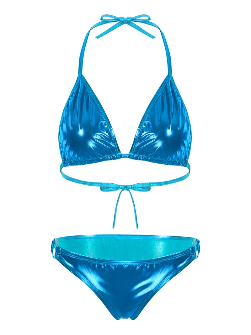 【美品】Sandlessmoon sarasa blue bikini M San-ai Resort 三愛水着楽園 水着 sarasa 3点セットビキニ「BLUE