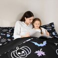 thumbnail image 4 of Homewish Spooky Animal Twin Comforter Sets for Kids, Happy Halloween Pumpkin Bedding Set, Black Reversible, 2 Pieces 1 Comforter and 1 Pillowcase, 4 of 6