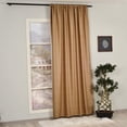 thumbnail image 2 of 3S Brother's Home Decorative Beige Curtains 100" Wide Extra Long Luxury Colors Linen Look Custom Made 5-25 Feet Made in Turkey Hang Back Tab & Rod Pocket Single Panel Home Décor (100"Wx288"L), 2 of 6