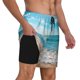 thumbnail image 2 of Fotbe Sunny Ocean Waves Traje de Baño para Hombre – Shorts de Natación de Secado Rápido con Forro y Bolsillos-Large, 2 of 6